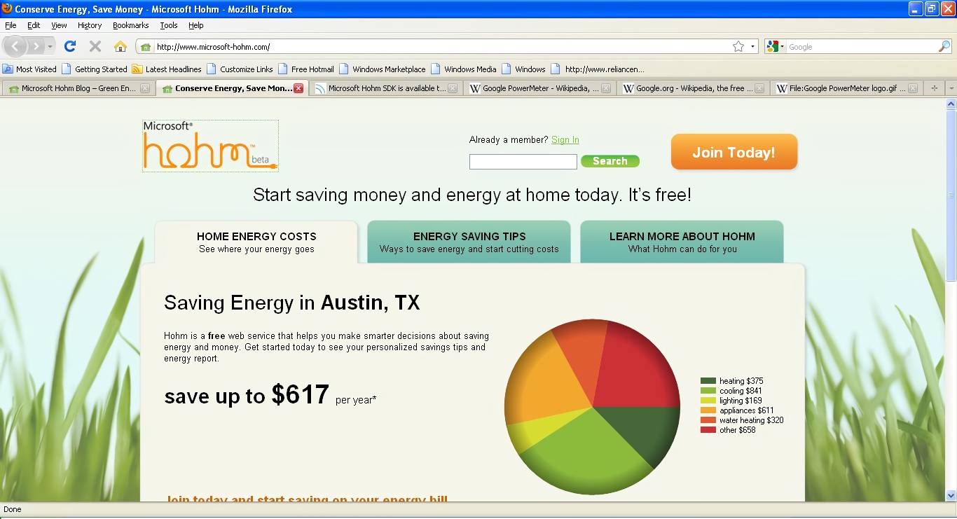 Microsoft Hohm Homepage (2010)